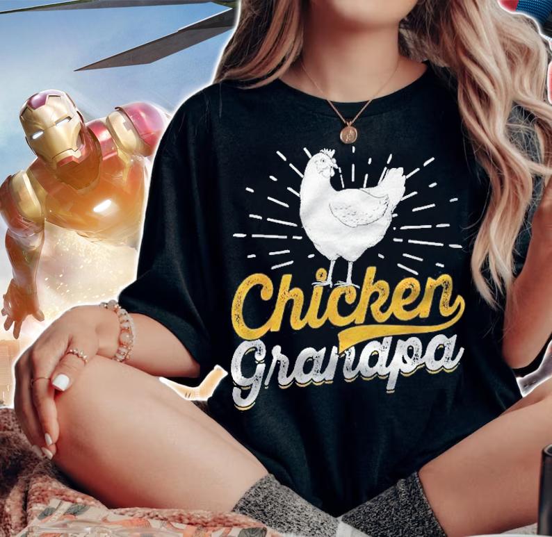 Granddad Chicken Grandpa Funny Poultry Farm Grandfather Gift Shirt woman shirt