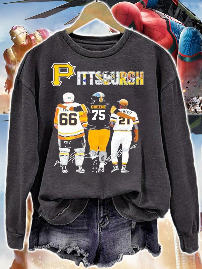 Pittsburgh Lemies Greene Clemente signatures shirt