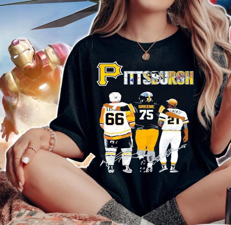 Pittsburgh Lemies Greene Clemente signatures shirt