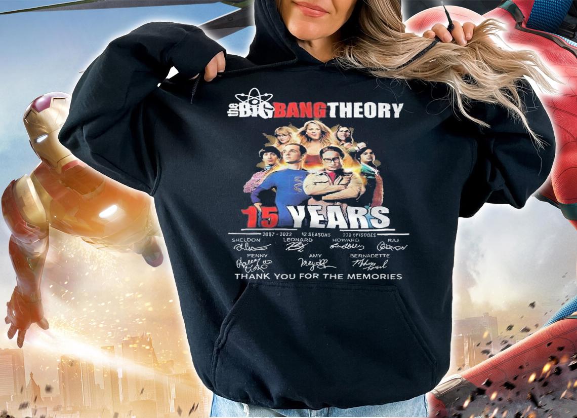 The Big Bang Theory 15 Years Signatures Thank You For The Memories Shirt hoodie