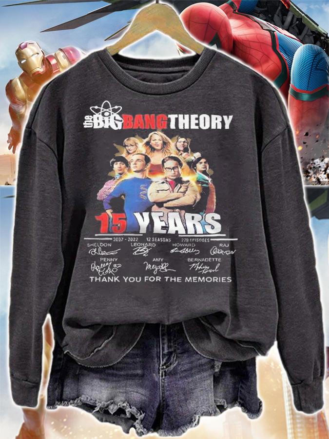 The Big Bang Theory 15 Years Signatures Thank You For The Memories Shirt sweatshirt