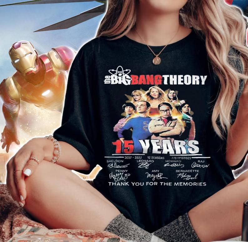 The Big Bang Theory 15 Years Signatures Thank You For The Memories Shirt woman shirt