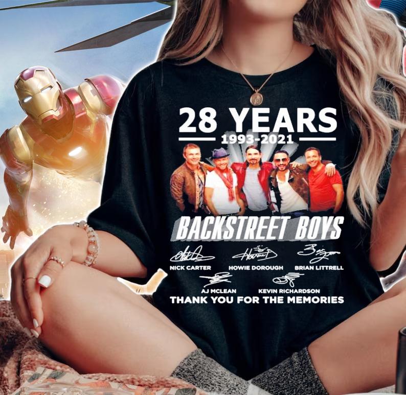Backstreet Boys 28 years 1993-2021 thank you for the memories t-shirt woman shirt
