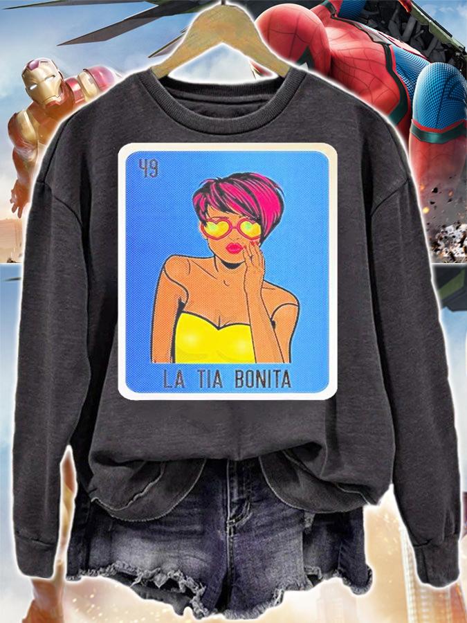 La Tia Bonita Mexican Lottery Mexico Loteria Cards T-Shirt sweatshirt