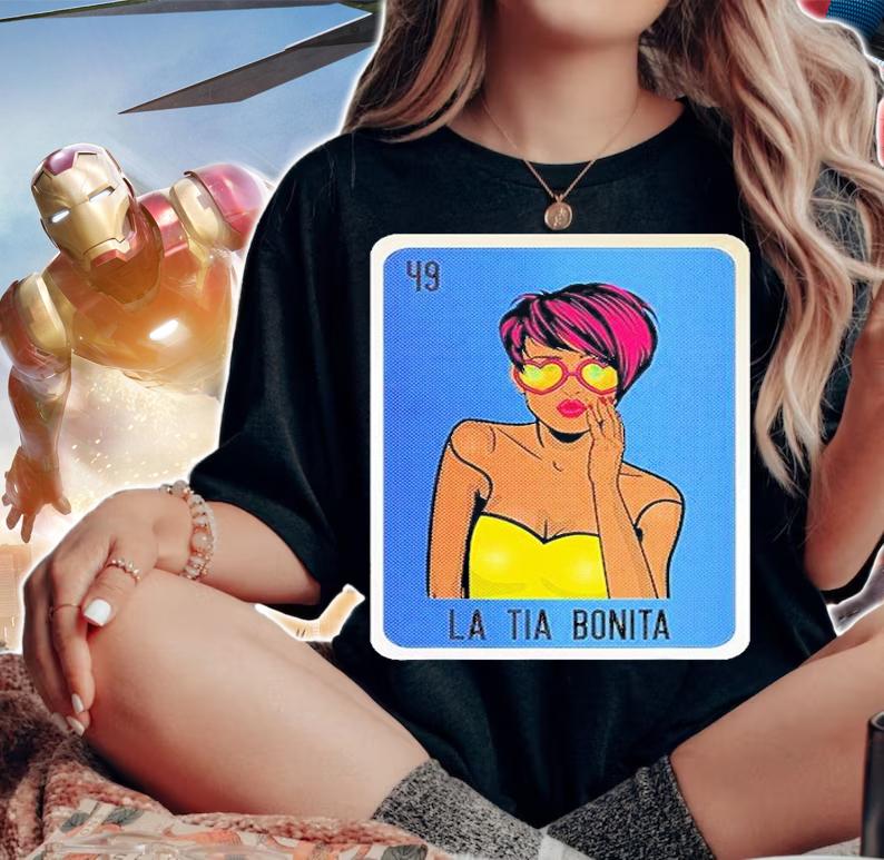 La Tia Bonita Mexican Lottery Mexico Loteria Cards T-Shirt woman shirt