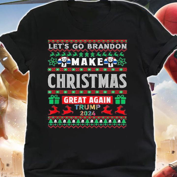 Let's Go Brandon Mean Christmas Great Trump Anti Biden T-Shirt shirt