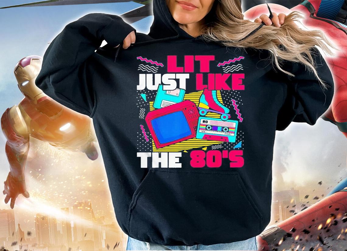 Lit Just Like The 80s 80s Aesthetic Nostalgia 80s Party T-Shirt