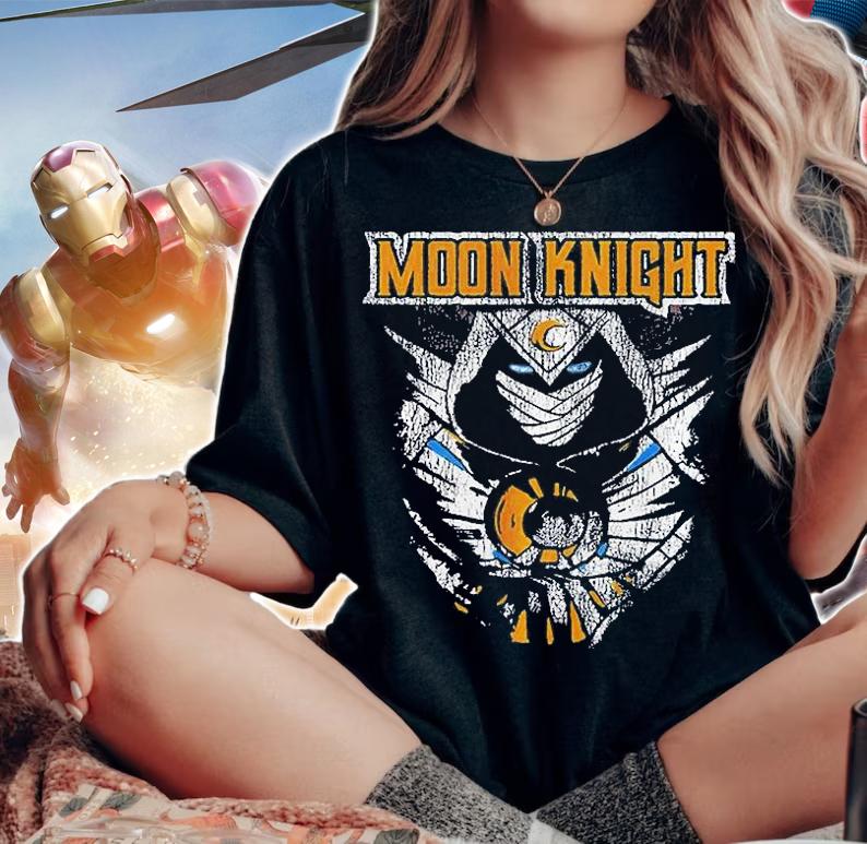 Marvel Moon Knight Distressed T-Shirt woman shirt