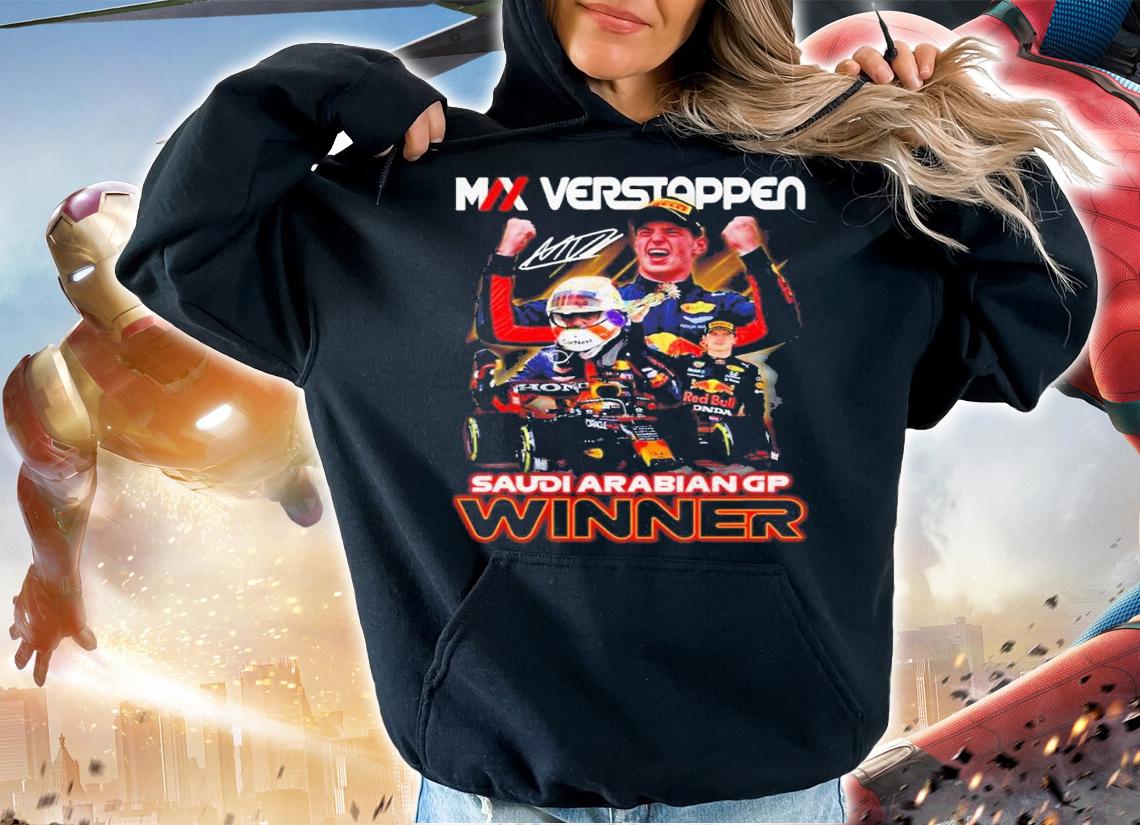 Max Verstappen Saudi Arabia Gp Winner Signatures Shirt hoodie