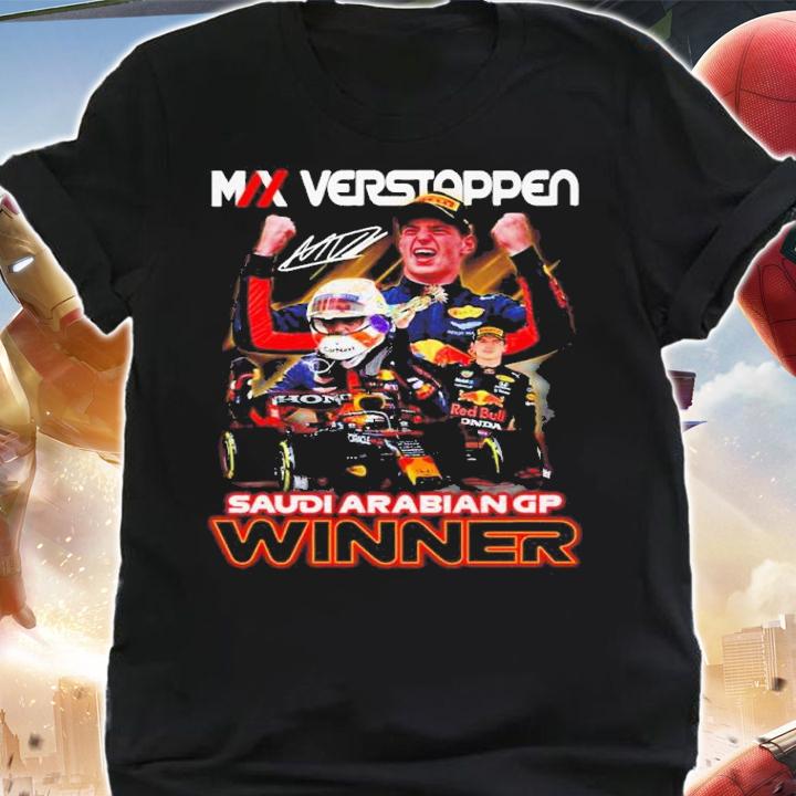 Max Verstappen Saudi Arabia Gp Winner Signatures Shirt shirt