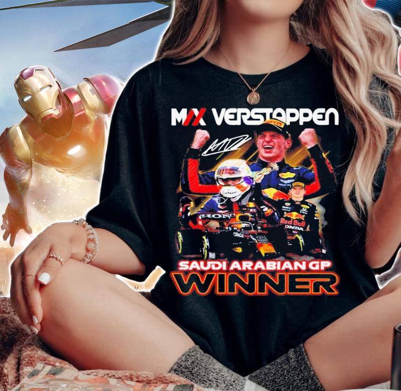 Max Verstappen Saudi Arabia Gp Winner Signatures Shirt woman shirt