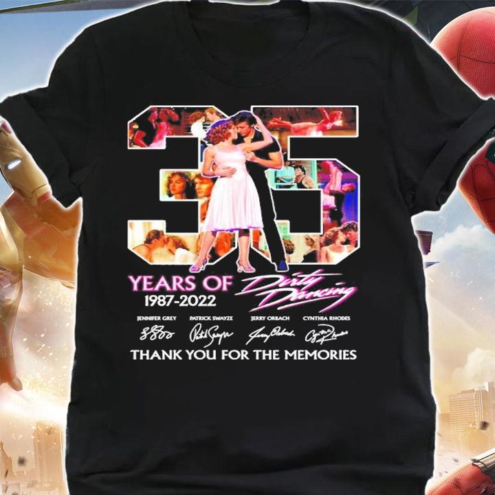 Official 35 Years 1987-2022 Dirty Dancing Signatures Thank You For The Memories Shirt shirt