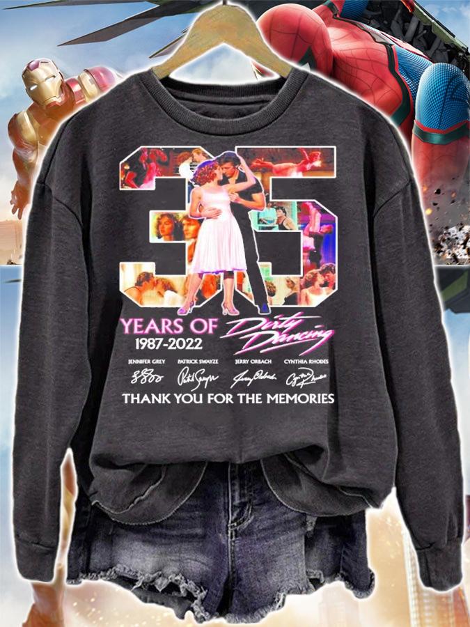 Official 35 Years 1987-2022 Dirty Dancing Signatures Thank You For The Memories Shirt sweatshirt