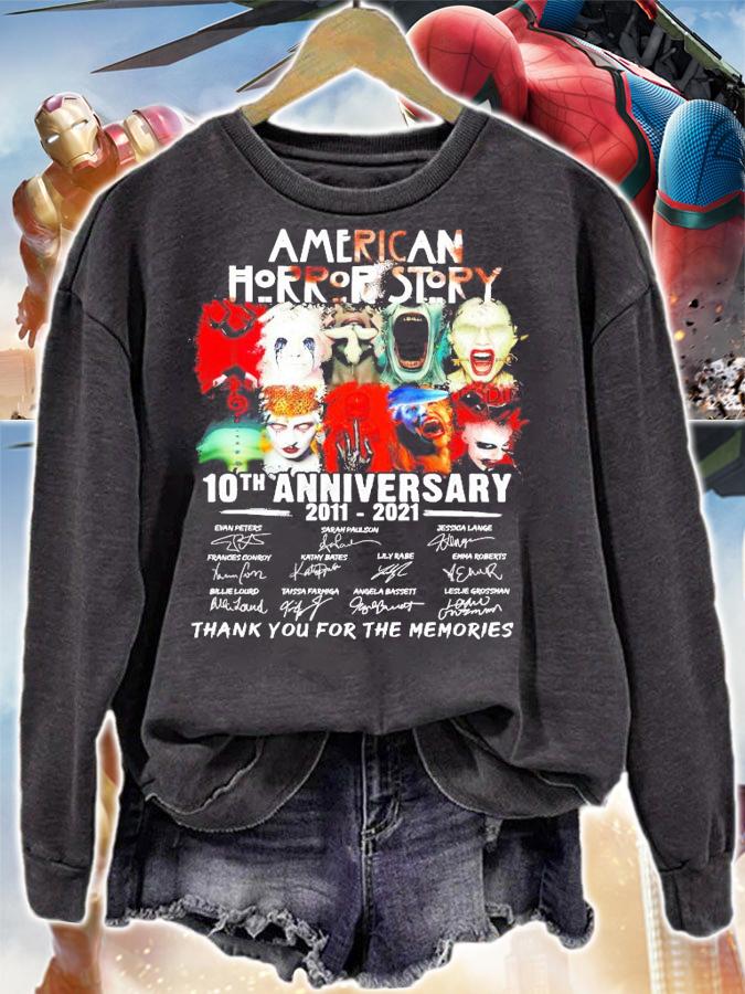 American Horror Story 10th anniversary 2001-2021 signature shirt sweatshirt