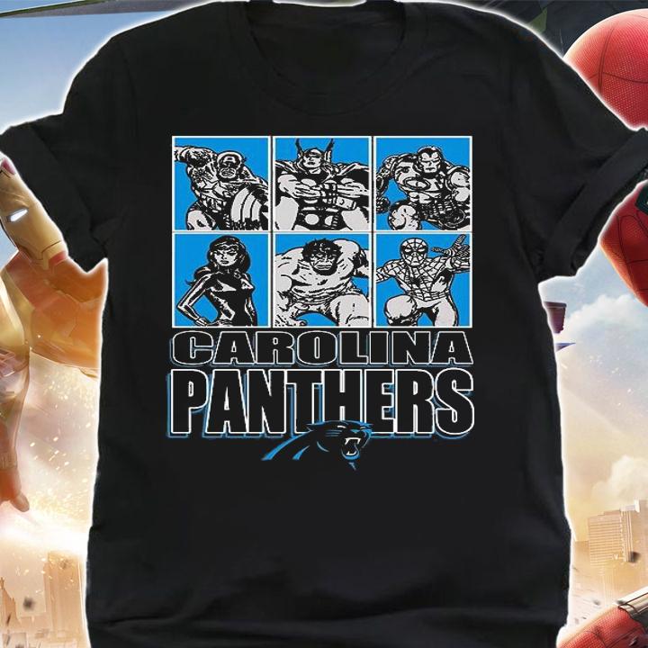 Carolina Panthers Disney Marvel Avengers Line-Up shirt shirt