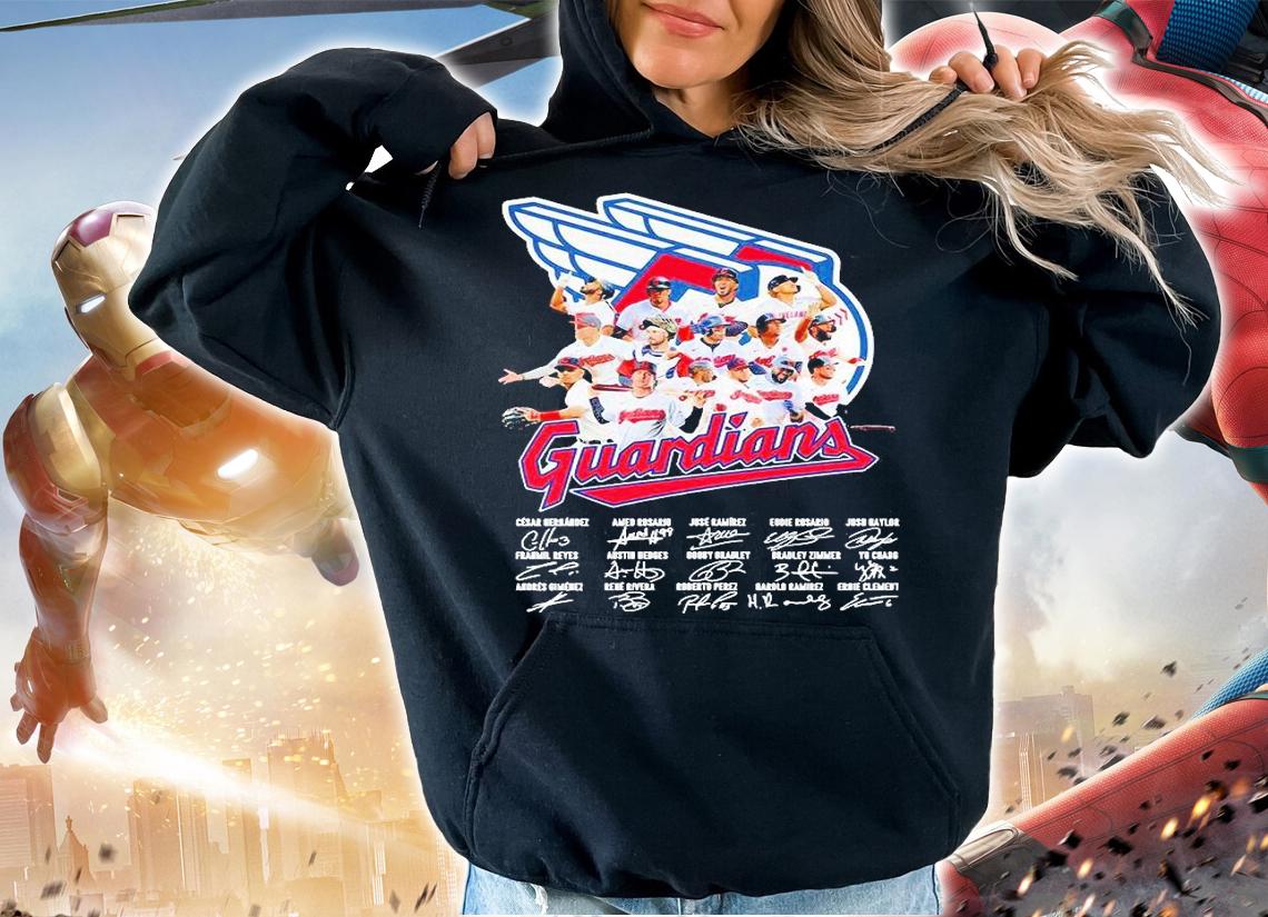 Cleveland's Baseball Team Guardians signature T-shirt hoodie
