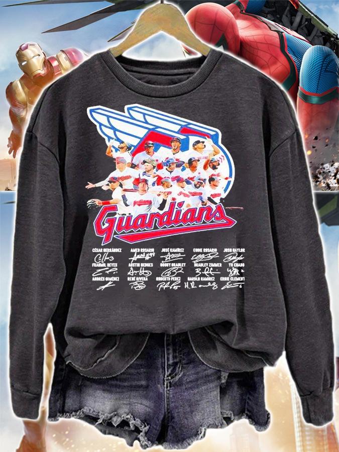 Cleveland's Baseball Team Guardians signature T-shirt sweatshirt