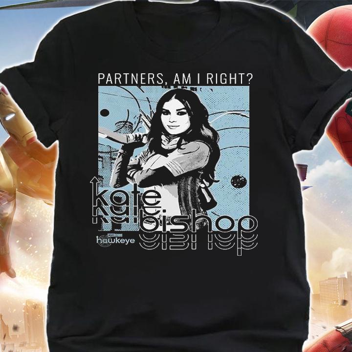 Marvel Studios Hawkeye partners am I right Kate Bishop hero shot T-shirt shirt