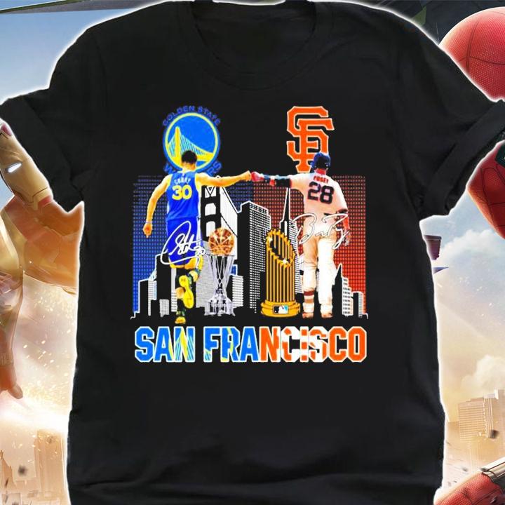San Francisco Curry vs Posey signatures t-shirt shirt