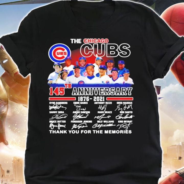 The Chicago Cubs 145th anniversary 1876-2021 signature shirt shirt