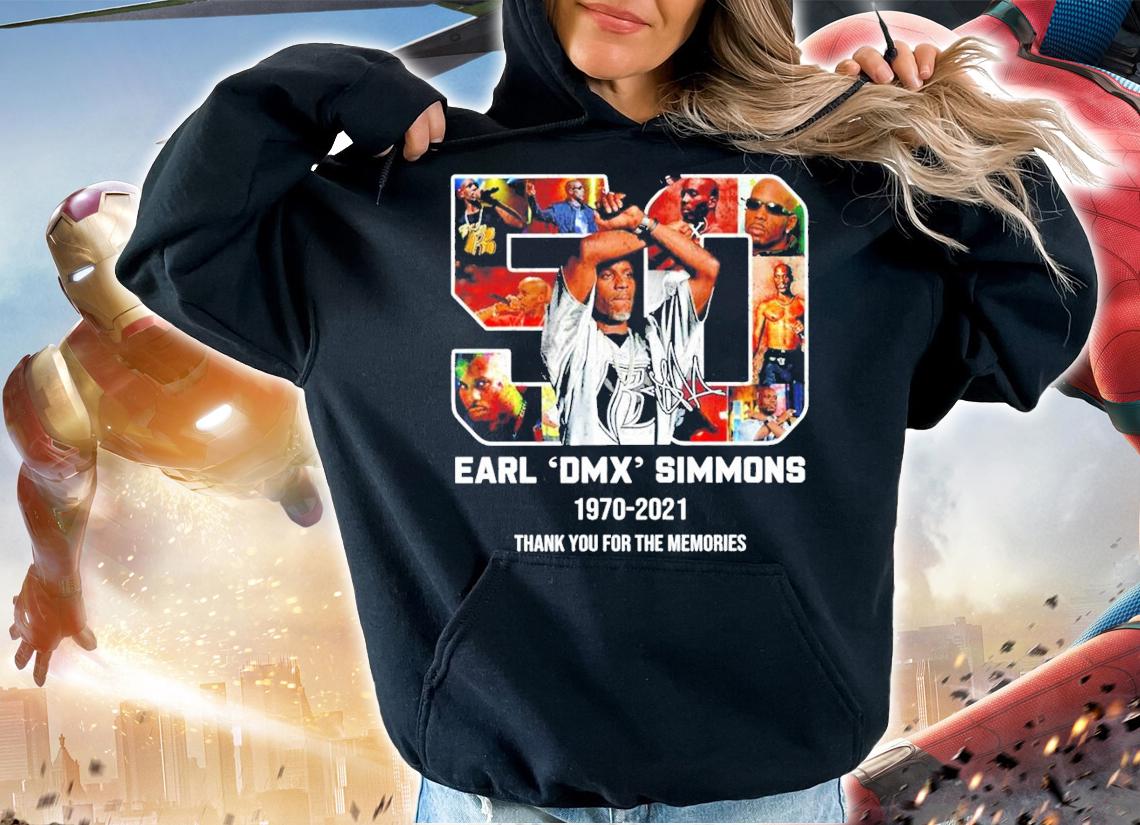 50 Earl DMX Simmons 1970-2021 thank you for the memories shirt hoodie