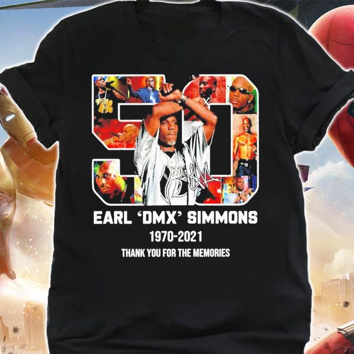 50 Earl DMX Simmons 1970-2021 thank you for the memories shirt shirt