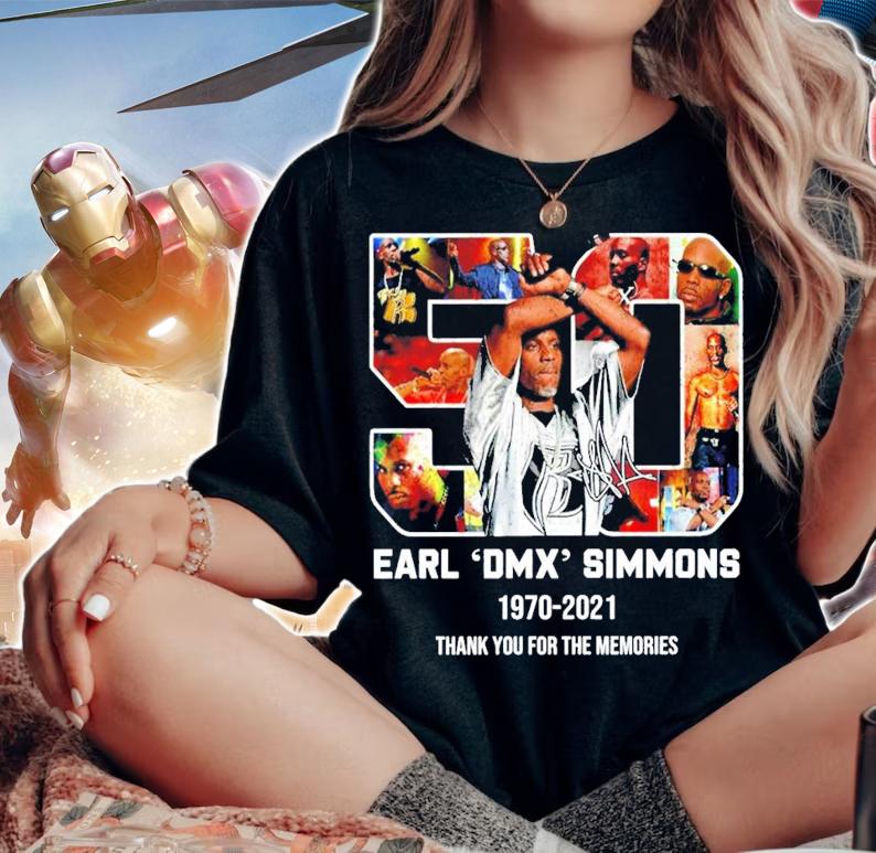 50 Earl DMX Simmons 1970-2021 thank you for the memories shirt woman shirt
