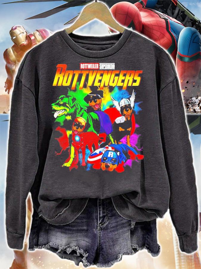 Avenger Rottweiler Superhero Rottvenger shirt sweatshirt