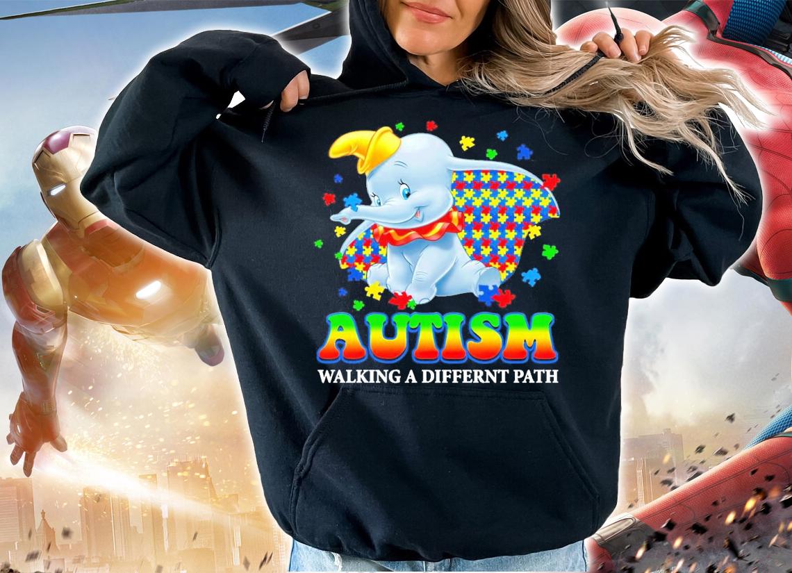 Elephant Autism walking a different path shirt hoodie