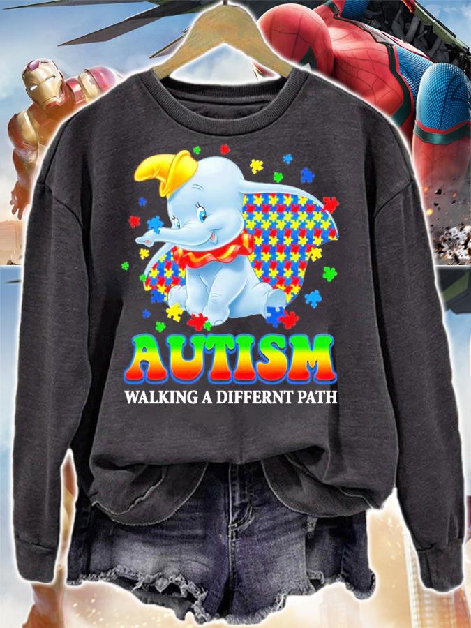Elephant Autism walking a different path shirt sweatshirt