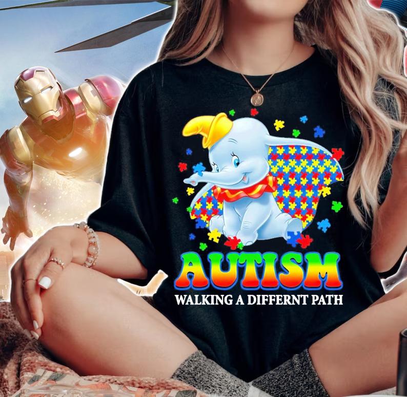 Elephant Autism walking a different path shirt woman shirt