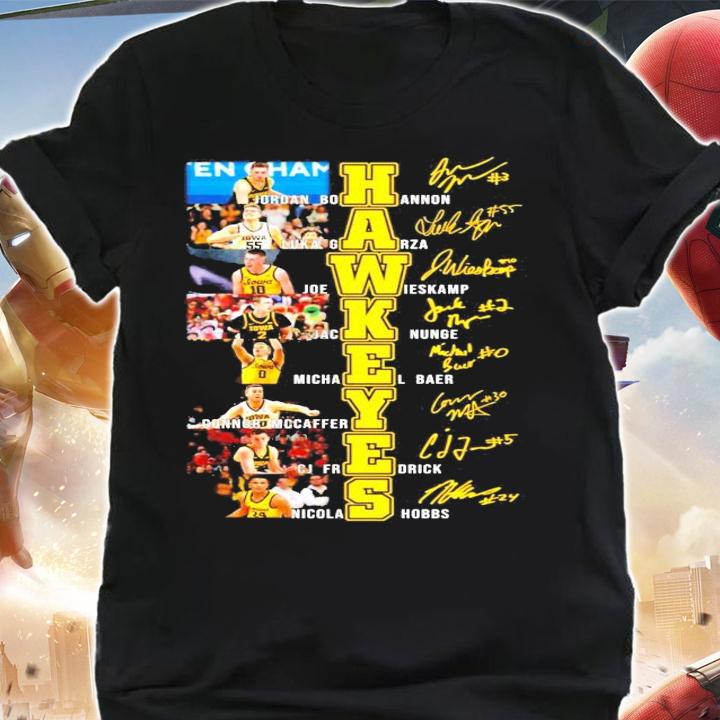 Hawkeyes team football player signature shirt shirt