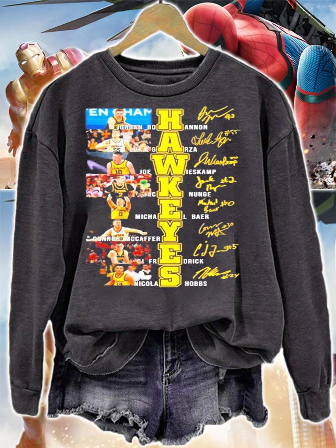 Hawkeyes team football player signature shirt sweatshirt