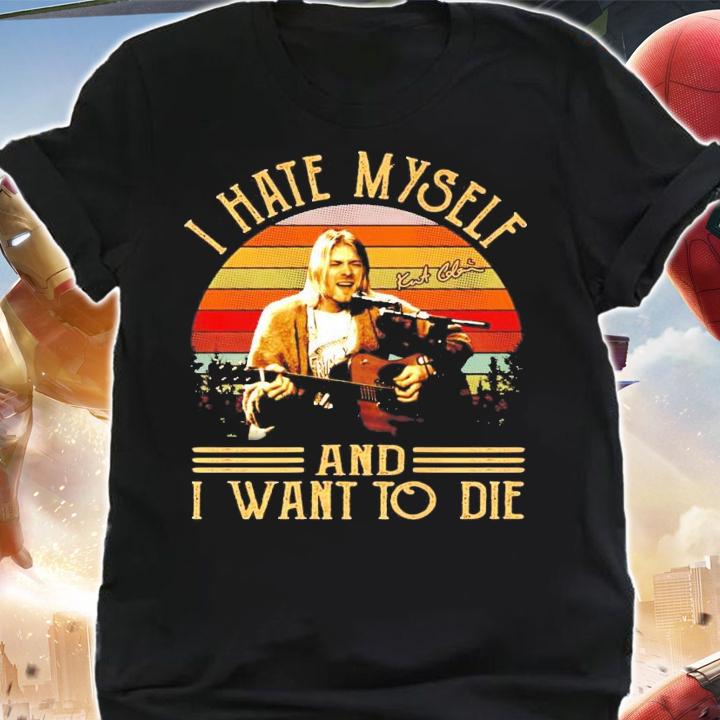 I hate myself and I want to die vintage shirt