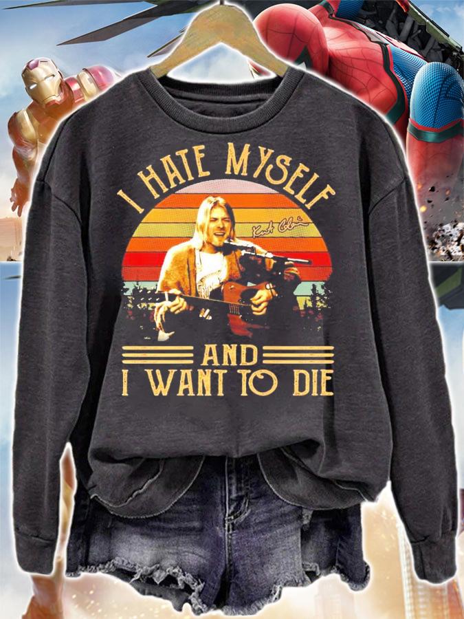 I hate myself and I want to die vintage shirt