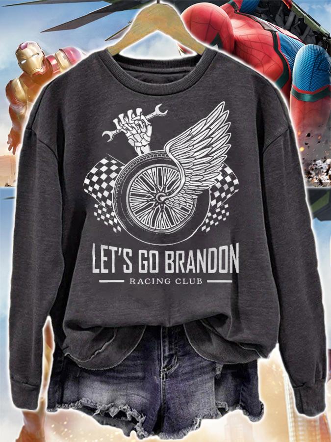 Let's Go Brandon Cool Racing Motor Funny Conservative T-Shirt sweatshirt