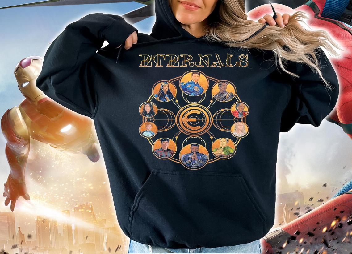 Marvel Eternals Gold circle group eternals T-shirt hoodie
