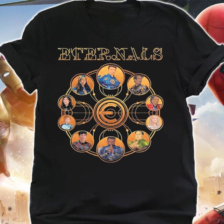 Marvel Eternals Gold circle group eternals T-shirt shirt