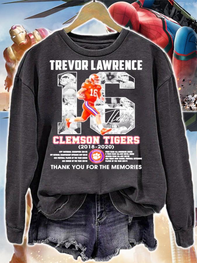 Trevor Lawrence Clemson Tigers 2018-2020 signature shirt sweatshirt