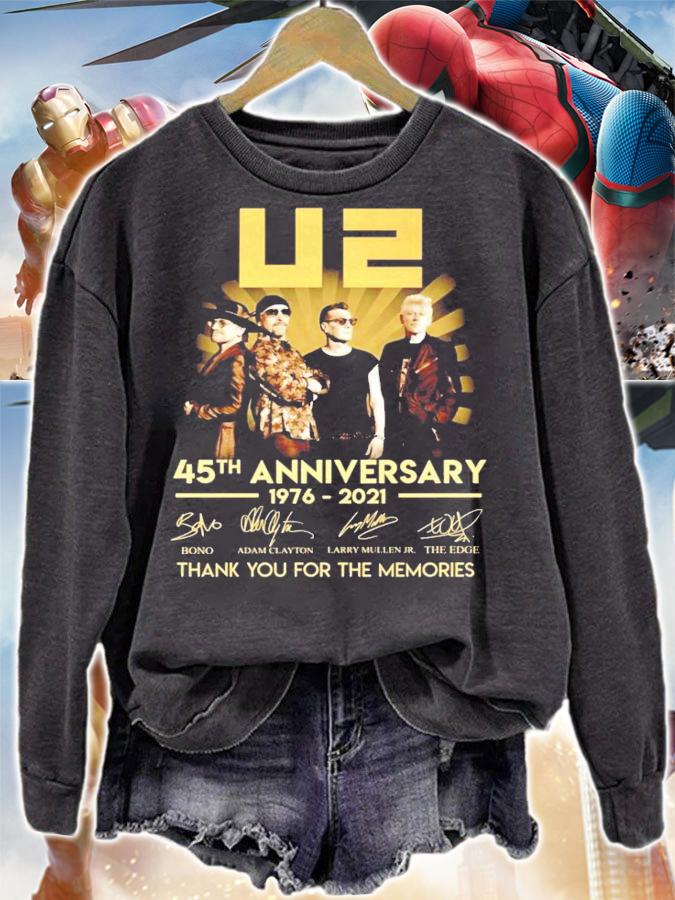 U2 45th anniversary 1976-2021 thank you for the memories t-shirt t-shirt