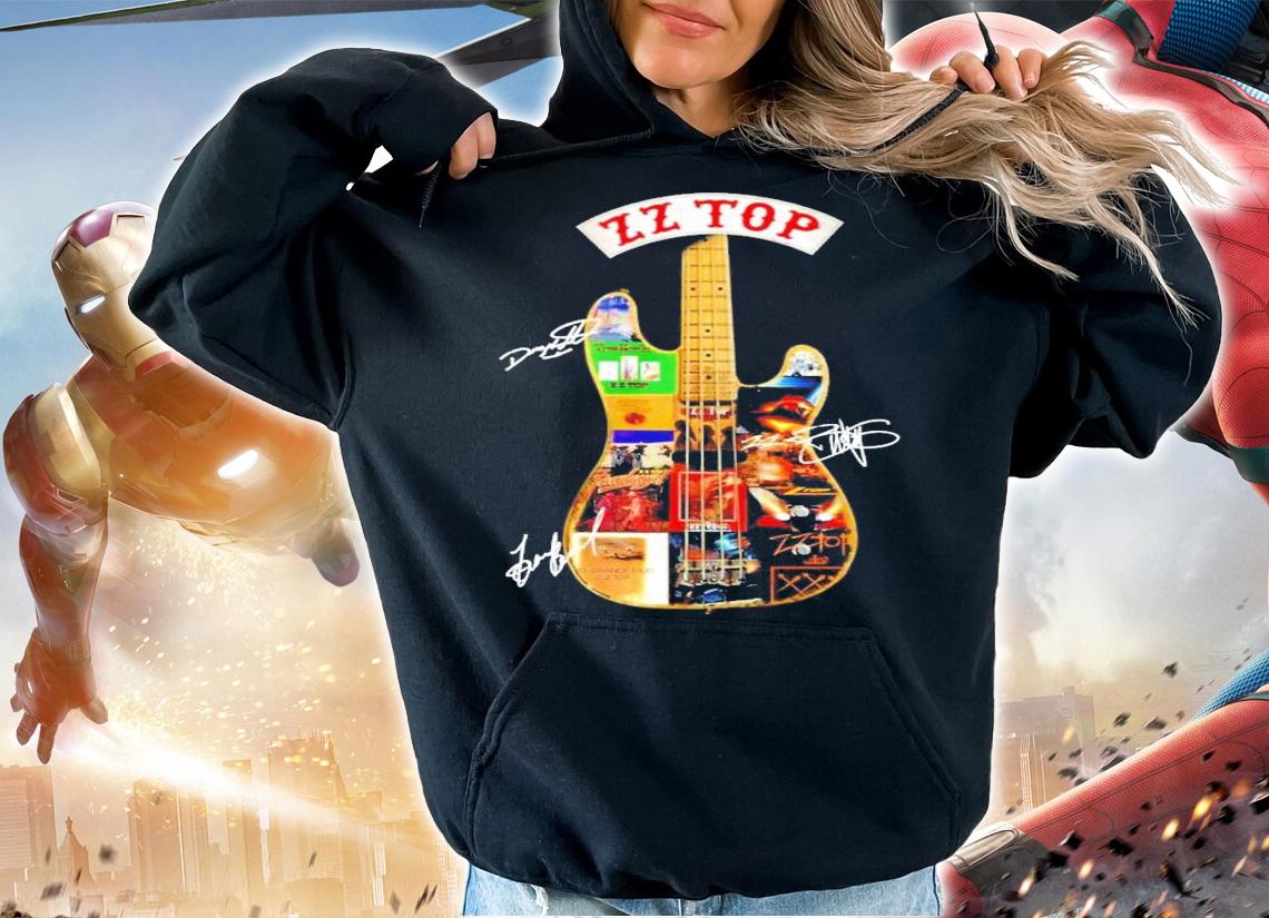ZZ Top Guitar signatures t-shirt hoodie