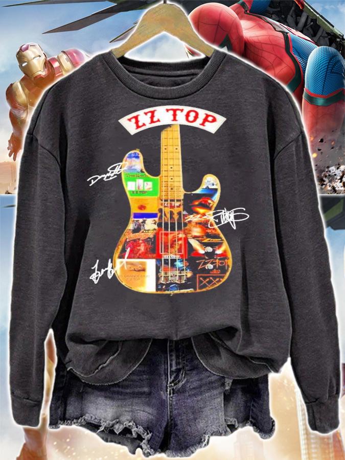 ZZ Top Guitar signatures t-shirt sweatshirt