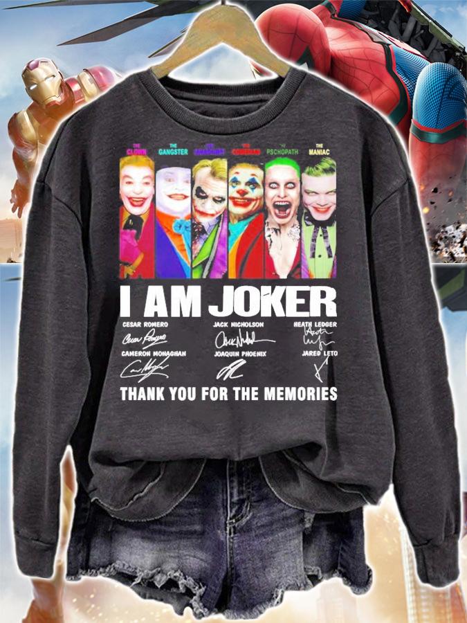 I am Joker signatures thank you for the memories t-shirt