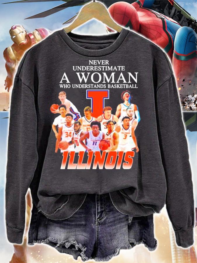 Illinois never underestimate a woman shirt sweatshirt