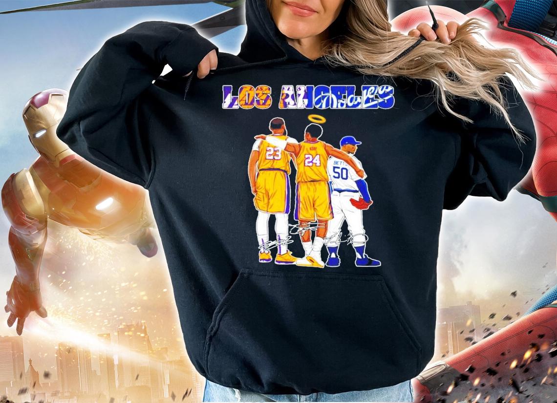 Los Angeles 23 Lebron James 24 Kobe Bryant 50 Betts signature shirt hoodie