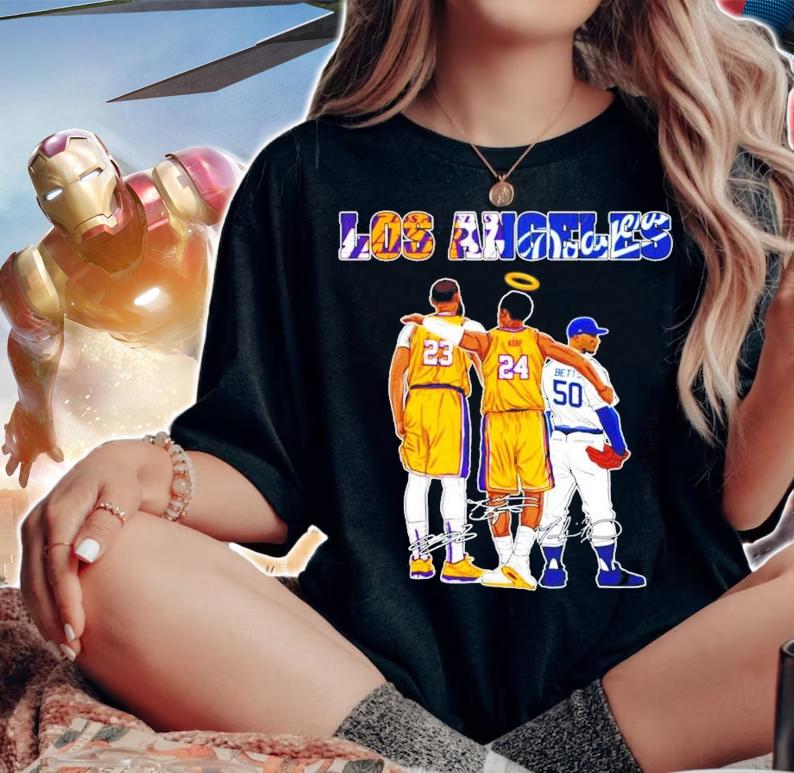 Los Angeles 23 Lebron James 24 Kobe Bryant 50 Betts signature shirt woman shirt