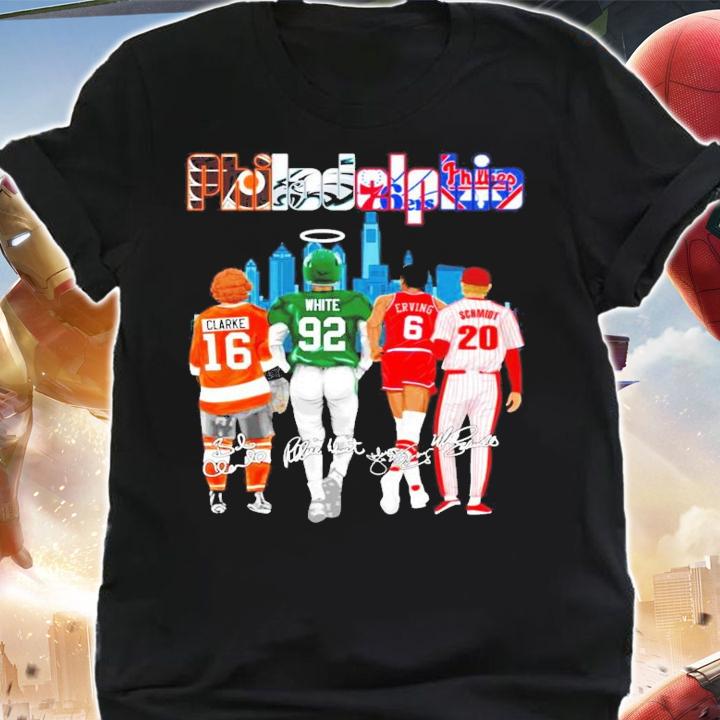 Philadelphia city Clarke White Erving Schmidt signature shirt