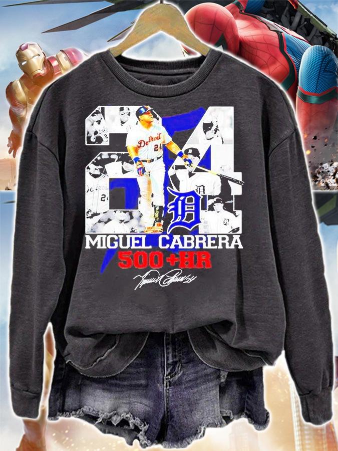 Tiger Detroit Miguel Cabrera 500 HR signature T-shirt
