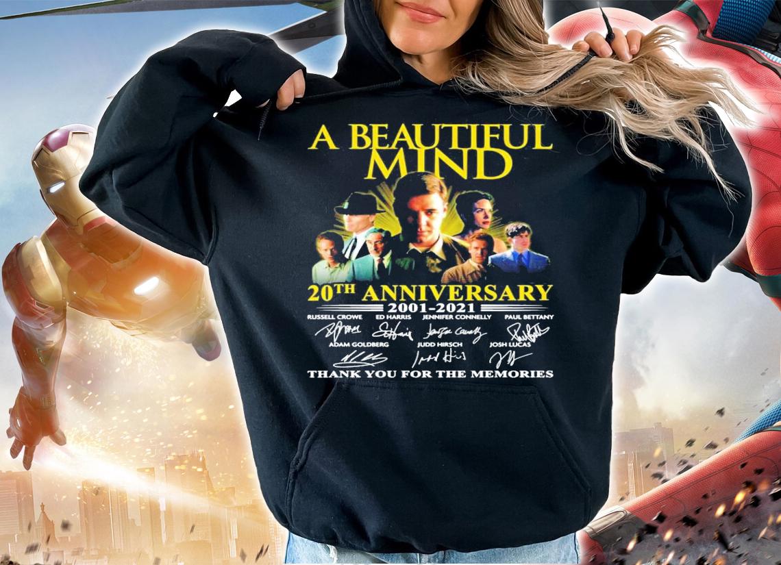 A Beautiful Mind 20th anniversary 2001-2021 signatures shirt