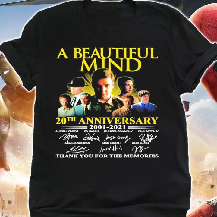 A Beautiful Mind 20th anniversary 2001-2021 signatures shirt